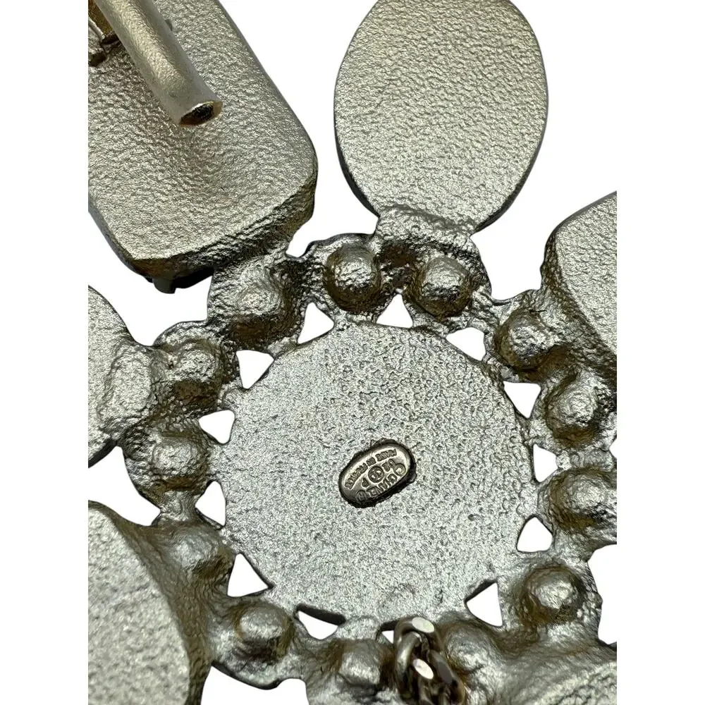 Chanel 2002 Gold, Yellow & Bronze Gripoix CC Brooch/Pin